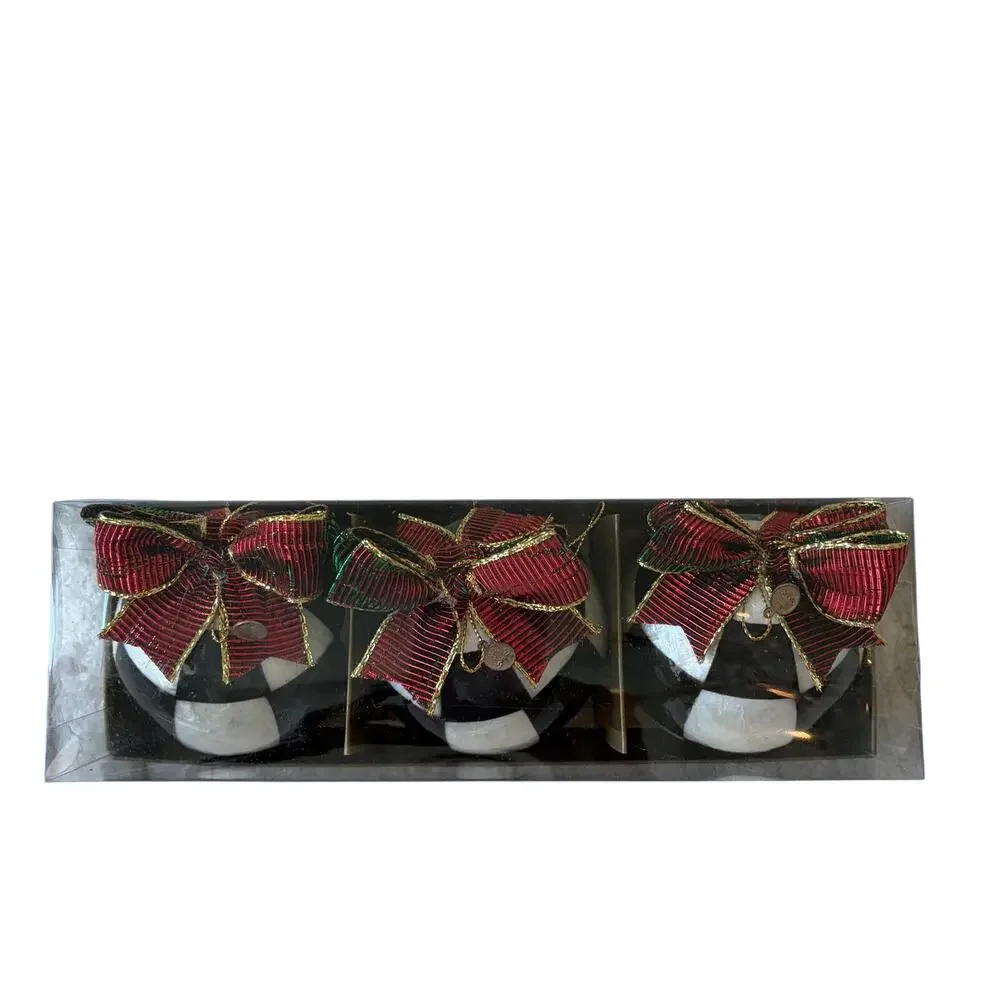 MacKenzie-Childs Jester Fancy Ornaments Large Set of 3 New
